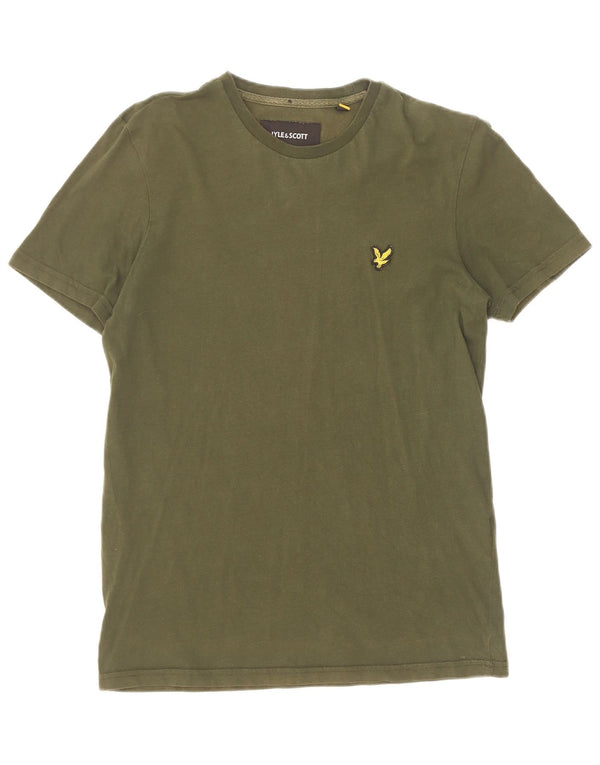 Lyle & Scott Herren T-Shirt Top Small Khaki Baumwolle