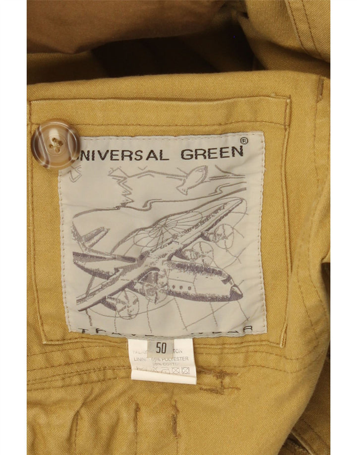 Vintage Herren Utility Jacke IT 50 Große gelbe Baumwolle