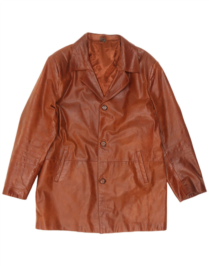 Vintage Herren Lederjacke UK 44 2XL Braun