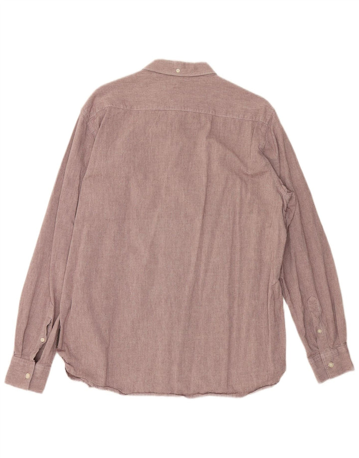 French Connection Herrenhemd XL Lila Baumwolle