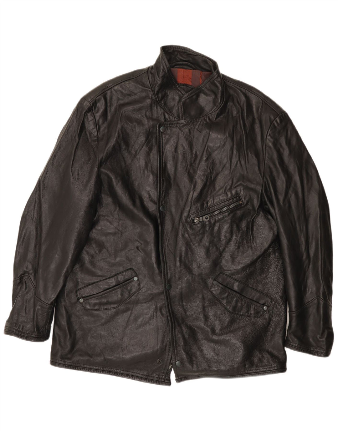 VINTAGE Herren Lederjacke UK 42 XL Schwarz