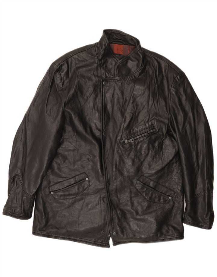 VINTAGE Herren Lederjacke UK 42 XL Schwarz