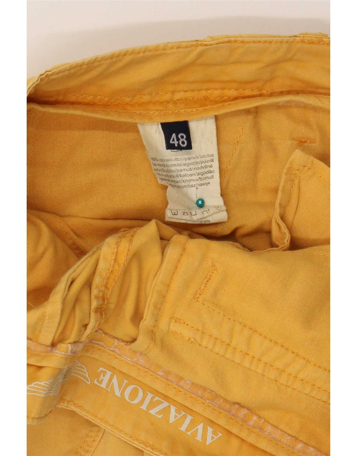 Aviazione Navale Herren Cargoshorts IT 48 Medium W34 Gelbe Baumwolle