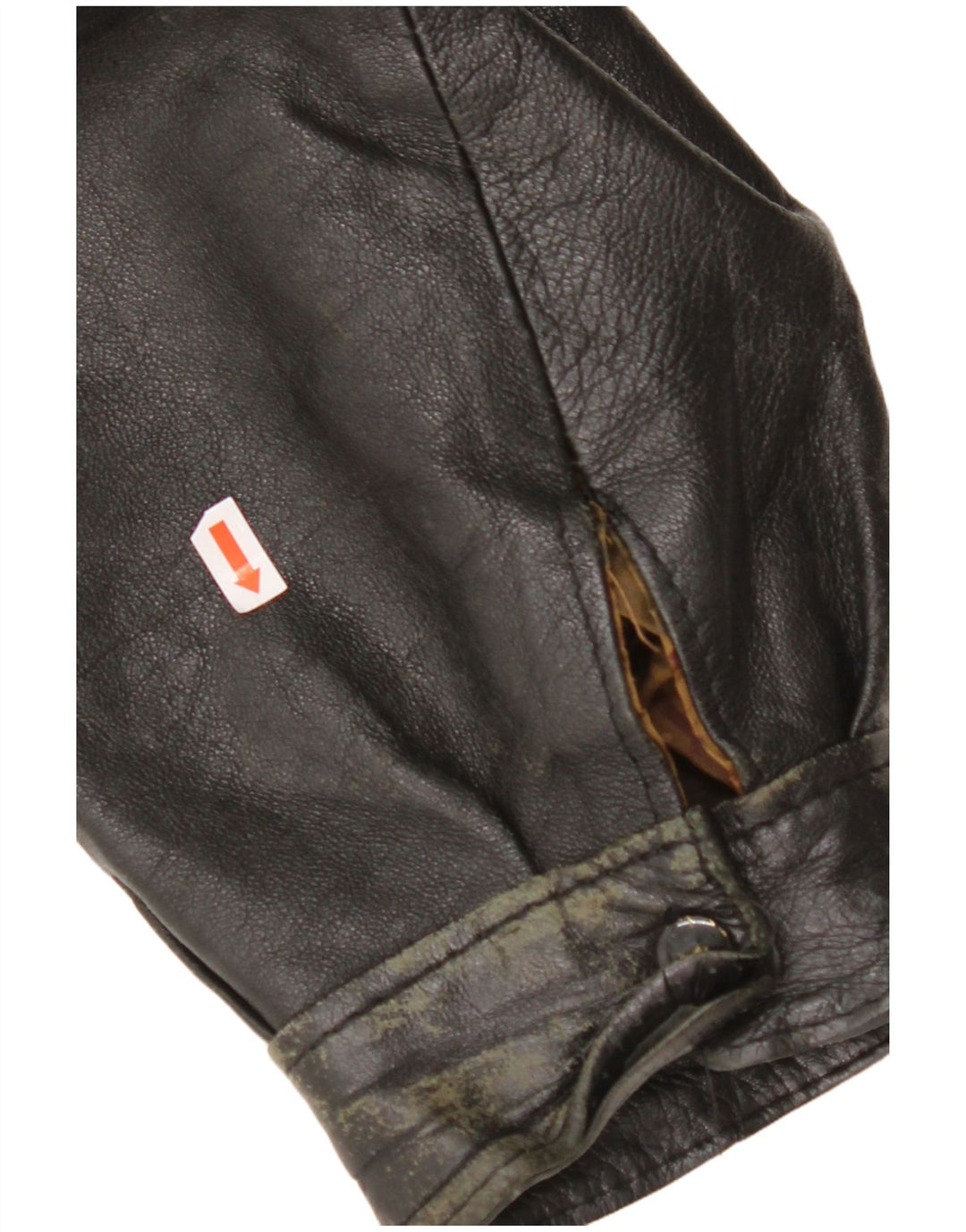 VINTAGE Mens Leather Jacket UK 44 2XL Black