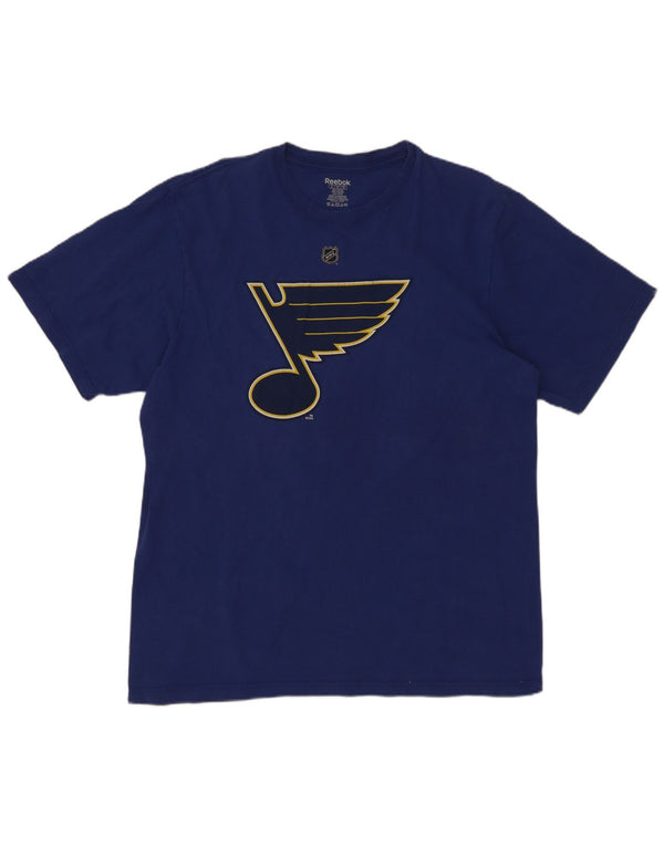 Reebok Herren St. Louis Blues Graphic T-Shirt Top XL Blau Baumwolle