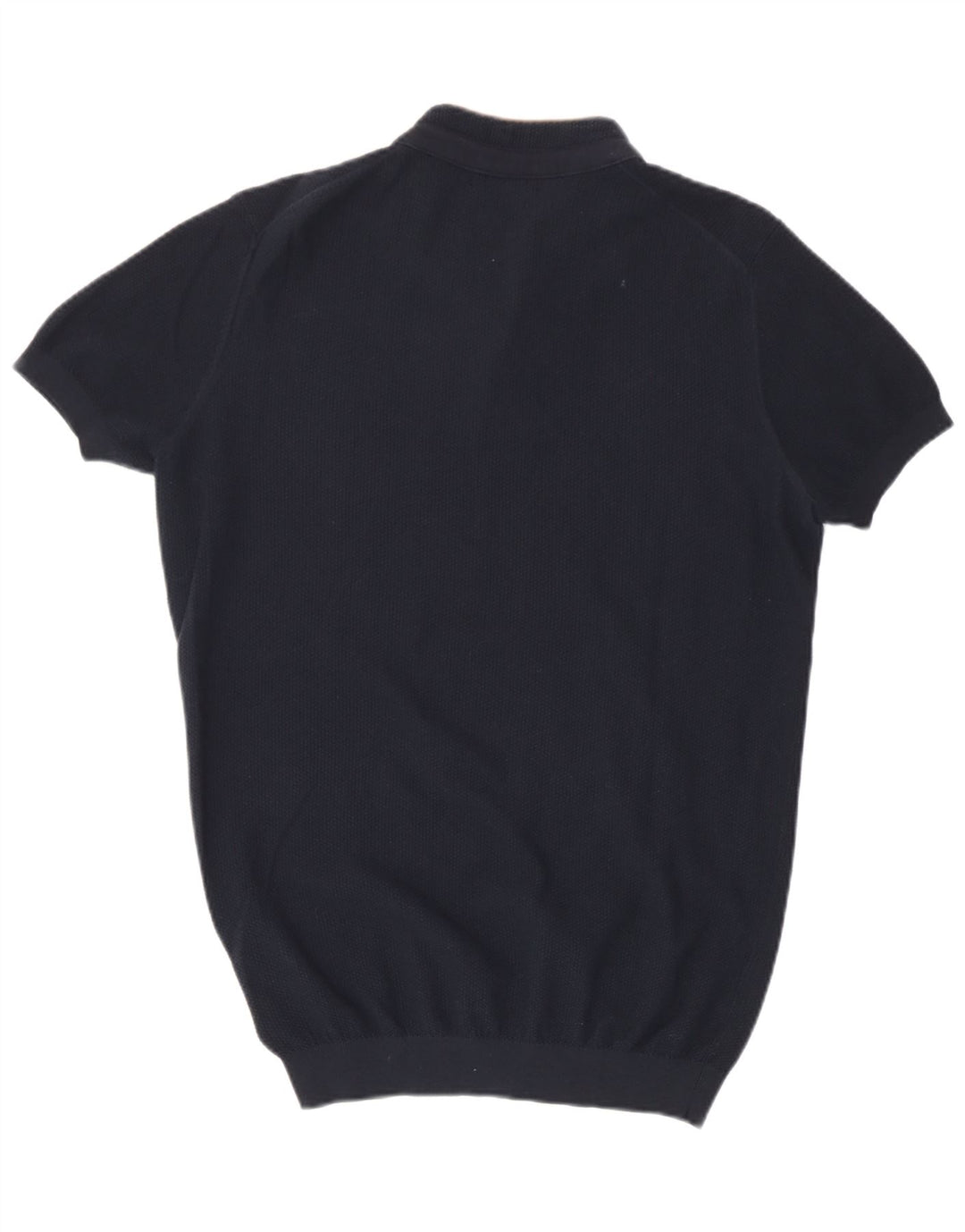 Massimo Dutti Herren-Poloshirt, mittelmarineblaue Baumwolle