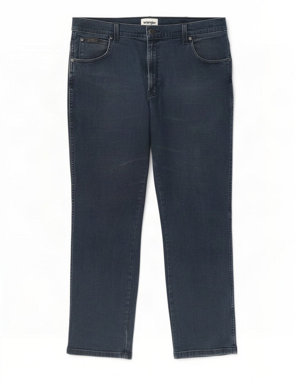 Wrangler Herren Texas Straight Jeans W38 L30 Marineblaue Baumwolle