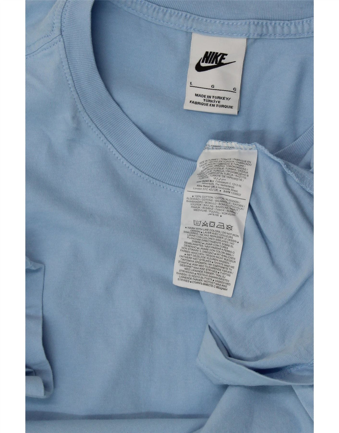 NIKE Damen T-Shirt Top UK 16 Large Blau Baumwolle