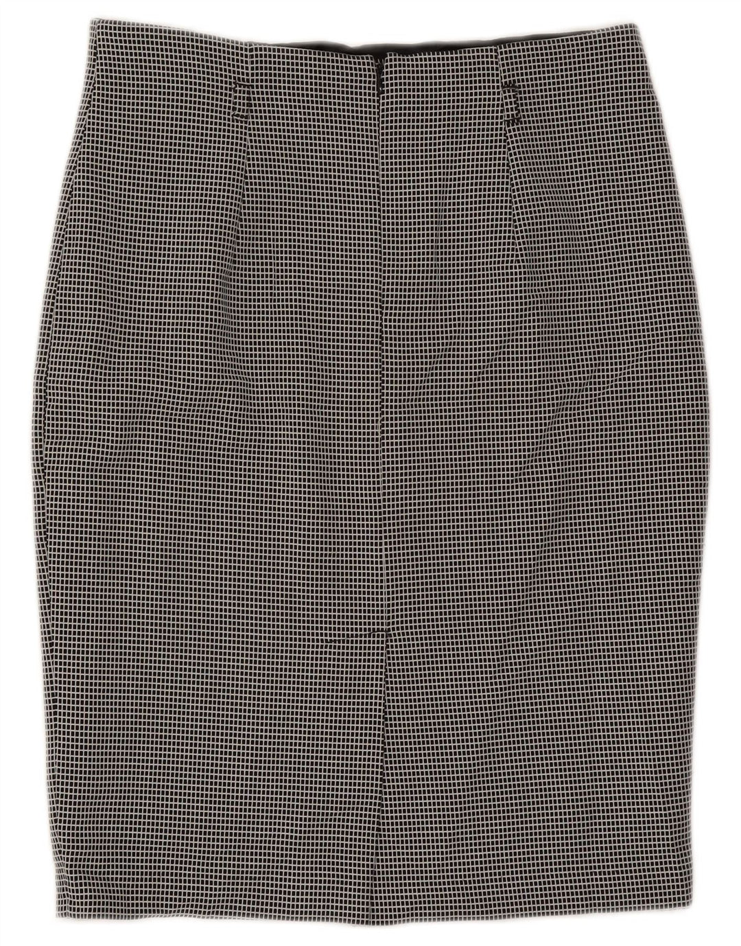 Marks & Spencer Damen Bleistiftrock UK 12 Medium W30 Schwarz kariertes Polyester