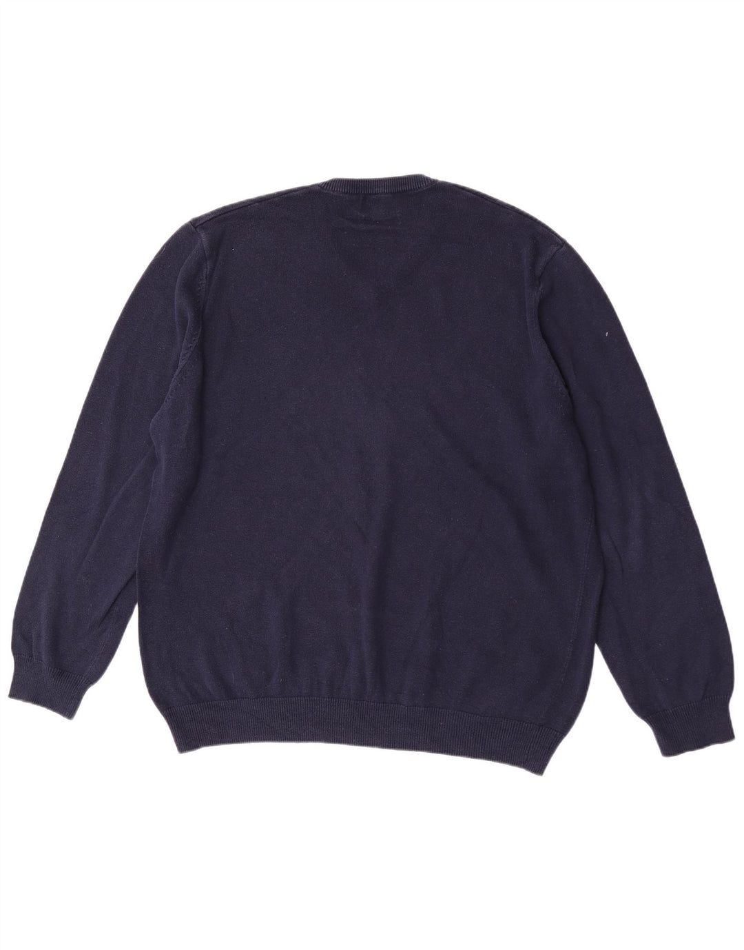 Marks & Spencer Herren-Pullover mit V-Ausschnitt, 2XL, marineblaue Baumwolle