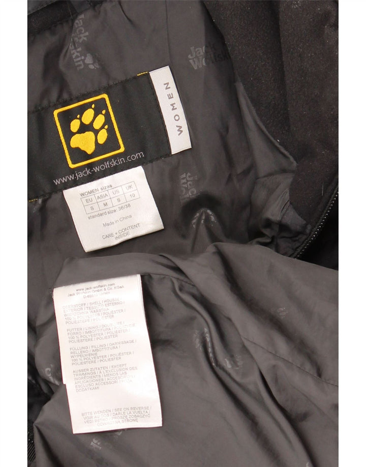 Jack Wolfskin Damen Übergroßer gepolsterter Mantel UK 10 Small Schwarz Polyester