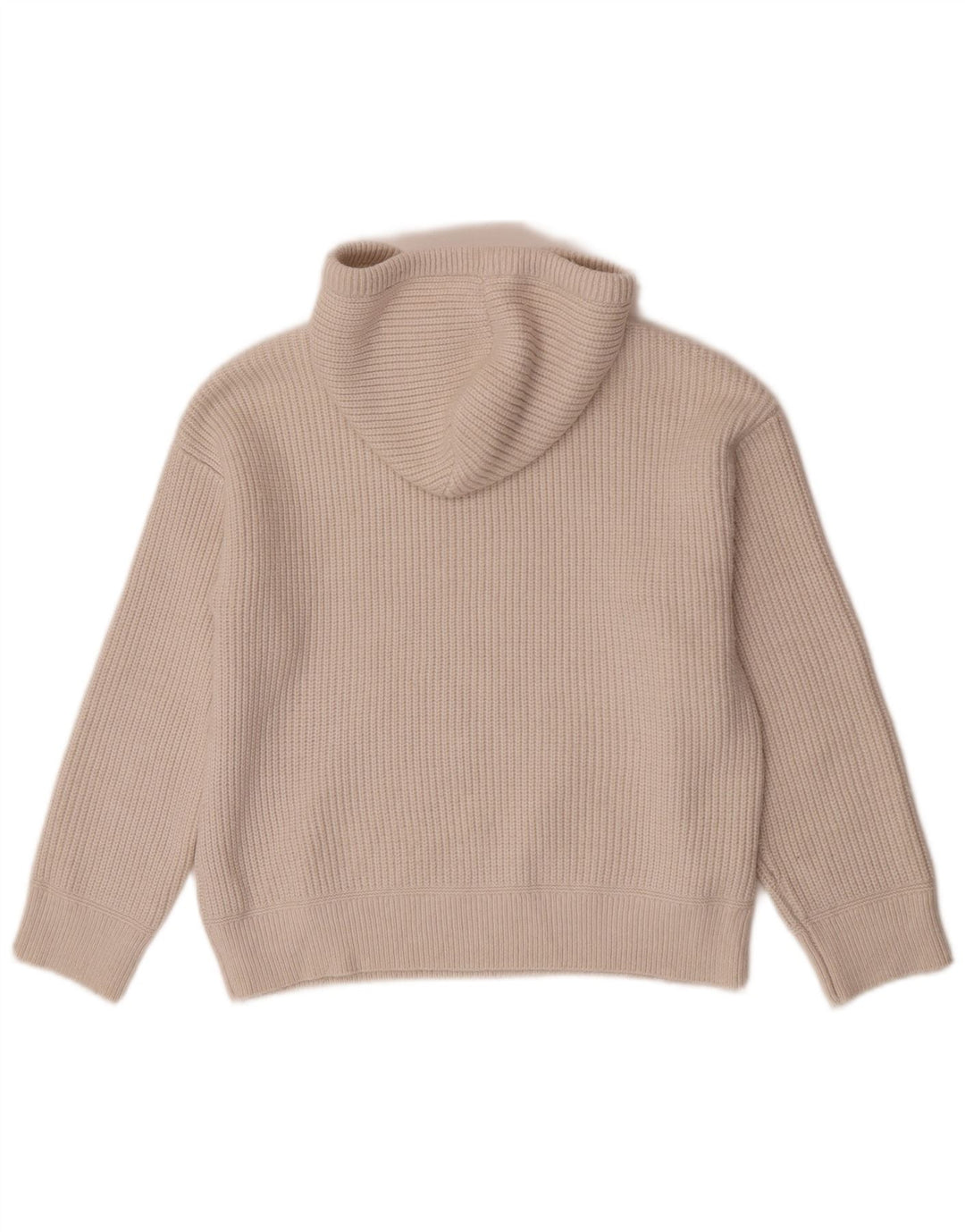 Marks & Spencer Damen-Pullover mit Kapuze, UK 14, mittelbeigefarbenes Polyester