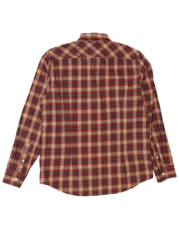 Rifle Herren-Flanellhemd XL, rot kariert, Polyester