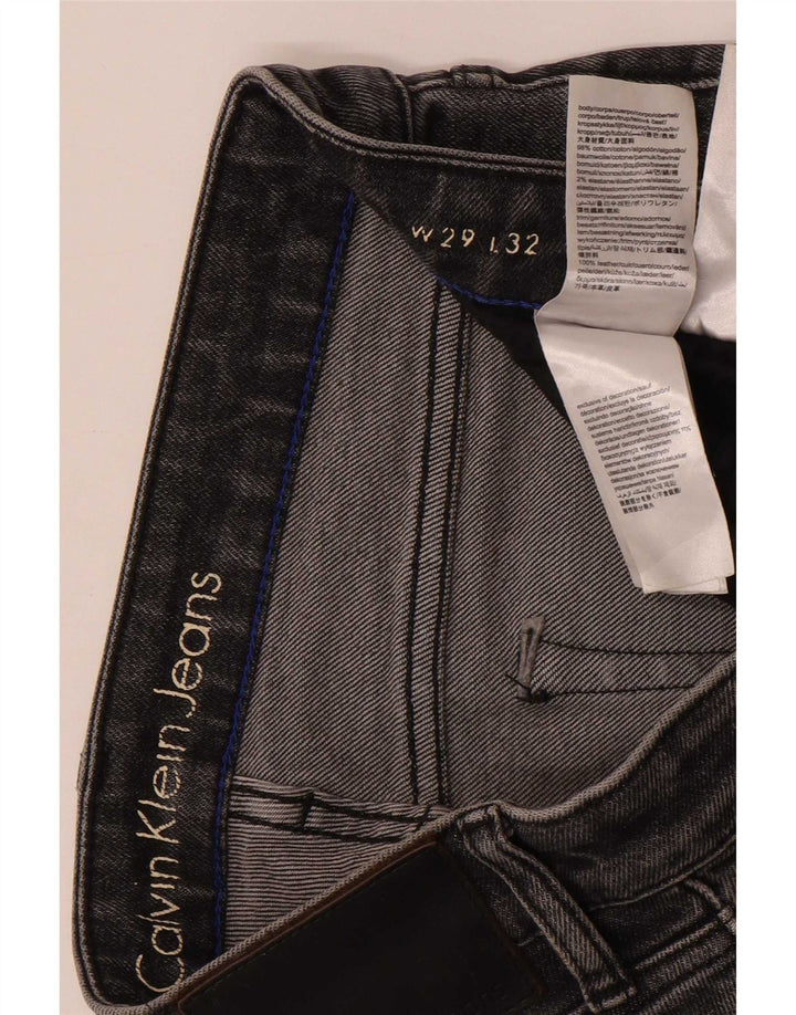 Calvin Klein Herren Slim Jeans W29 L32 Graue Baumwolle
