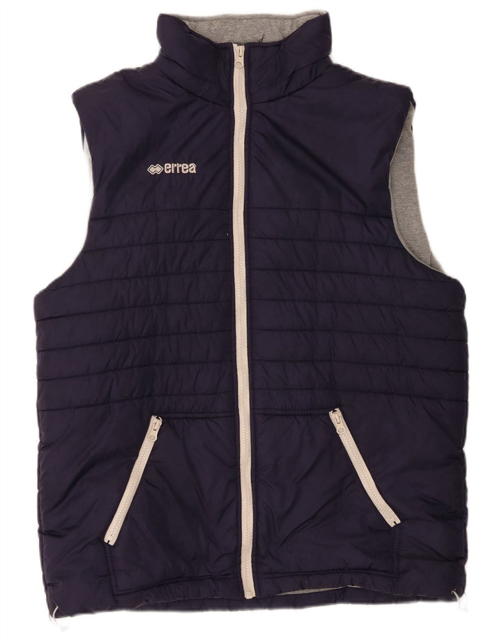Errea Wattierte Herrenweste UK 40 Large Marineblaues Nylon