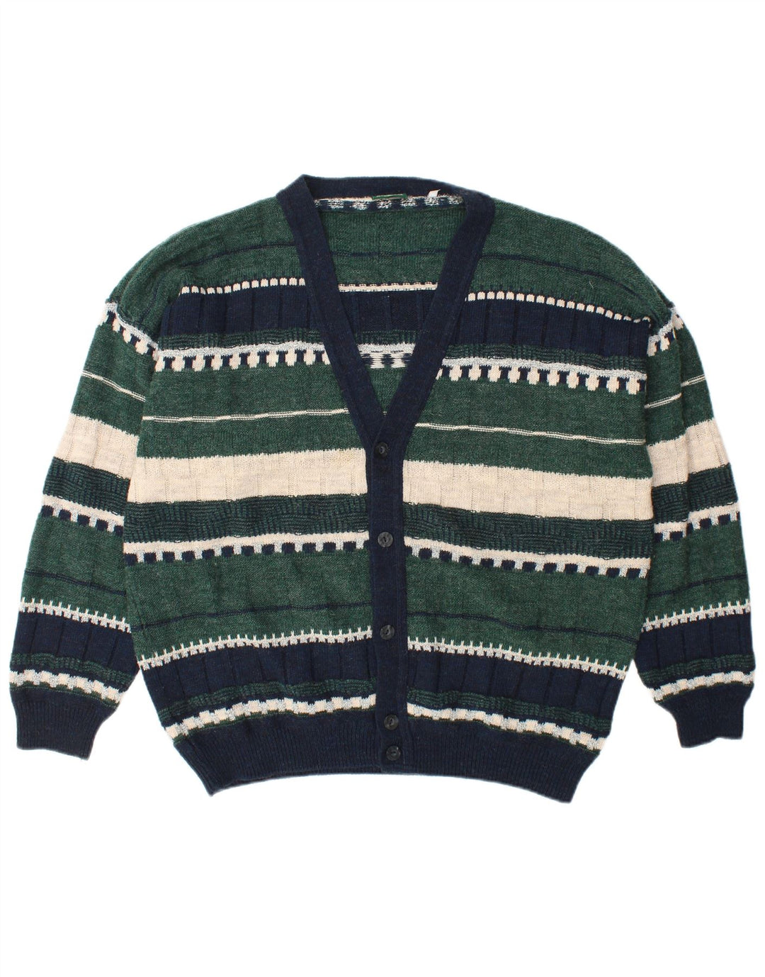 Casualland Herren Strickjacke XL Mehrfarbig gestreift Acryl