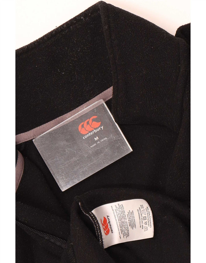 Canterbury Herren-Fleecepullover mit Reißverschluss am Hals, Mittelschwarzes Polyester