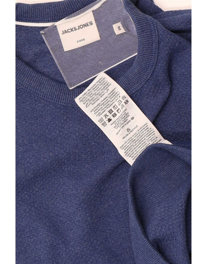 Jack & Jones Herren-Sweatshirt-Pullover aus mittelblauer Baumwolle