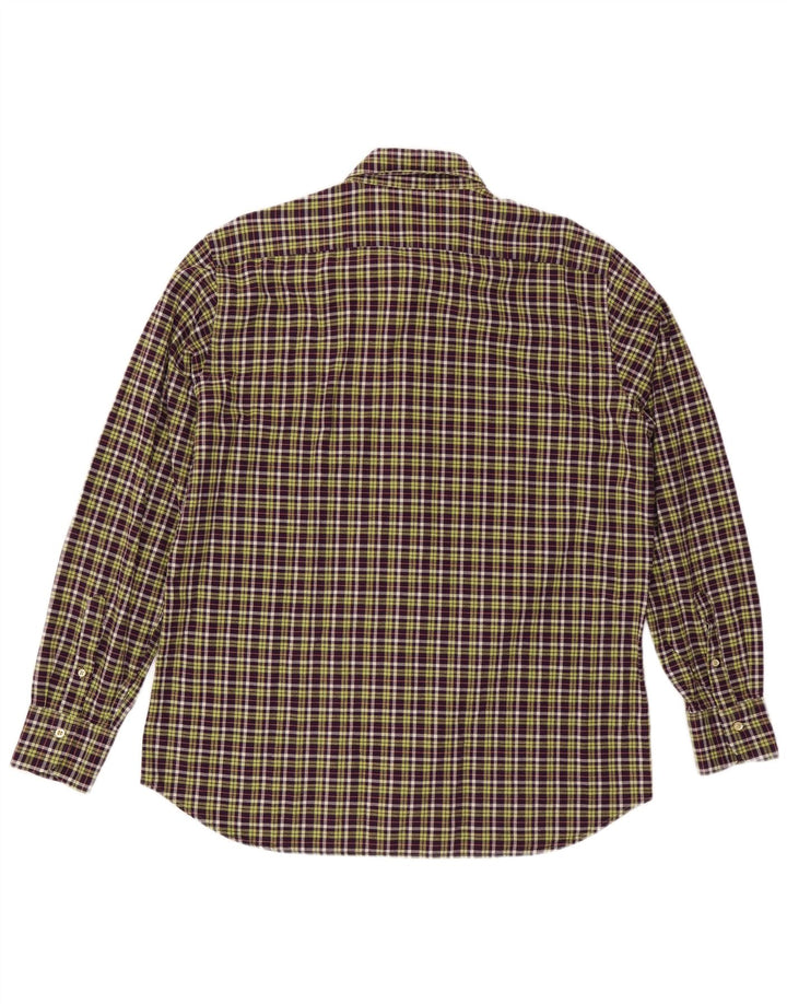 UNGARO Herrenhemd Größe 43 17 XL Lila kariert