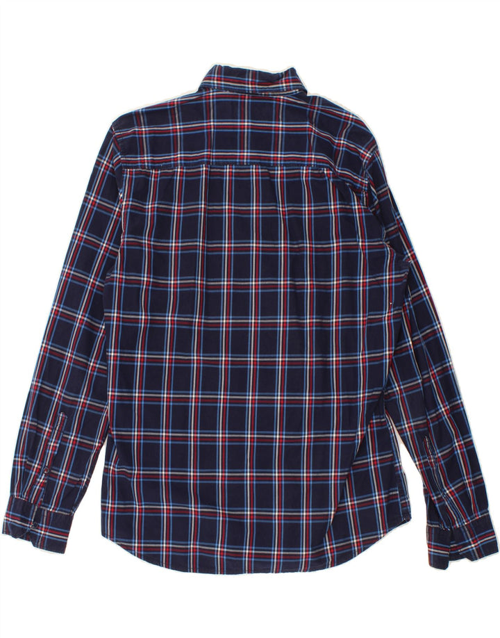 JACK & JONES Mens Shirt Large Navy Blue Check Vintage Jack & Jones and Second-Hand Jack & Jones from Messina Hembry 