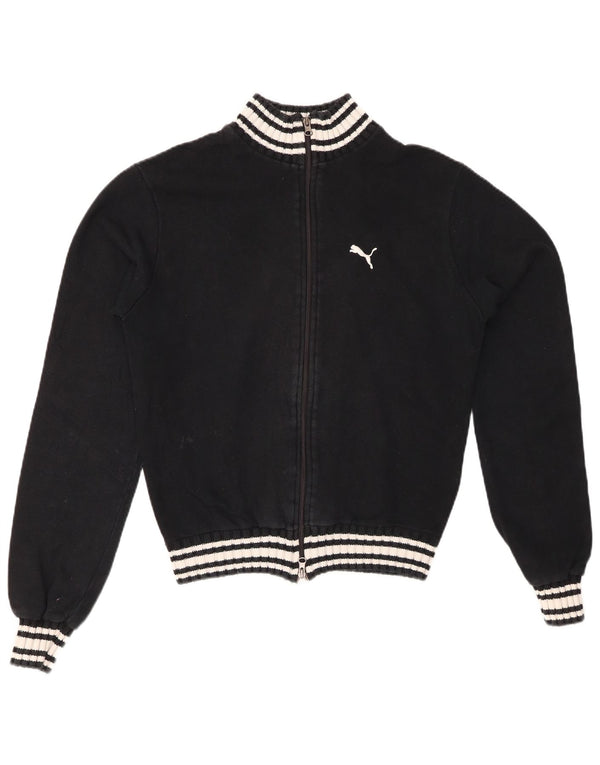 PUMA Damen Trainingsanzug Top Jacke UK 18 XL Schwarz Baumwolle