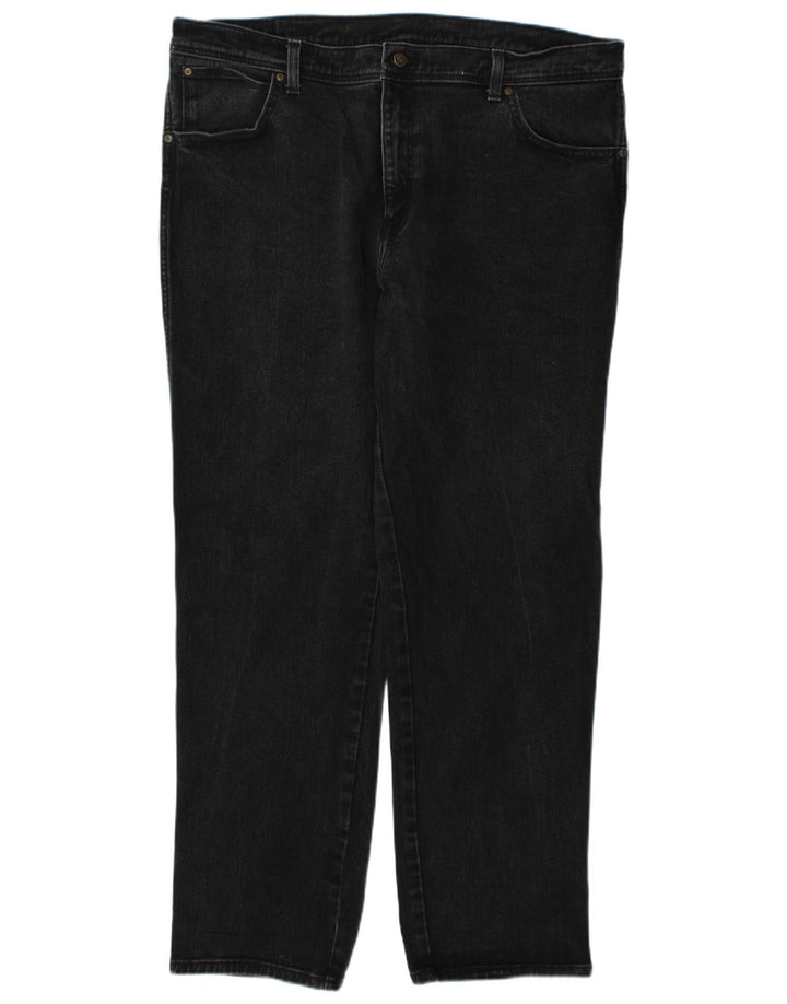 Wrangler Herren Regular Straight Jeans W42 L32 Graue Baumwolle