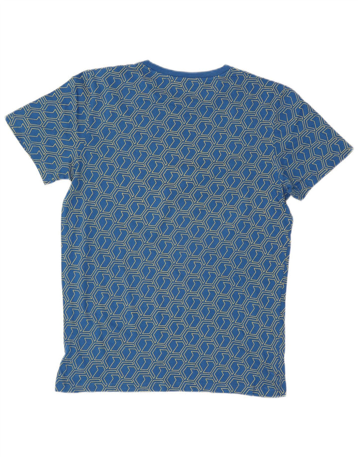 Jack & Jones Herren Grafik-T-Shirt-Oberteil Mittelblau Geometrisch