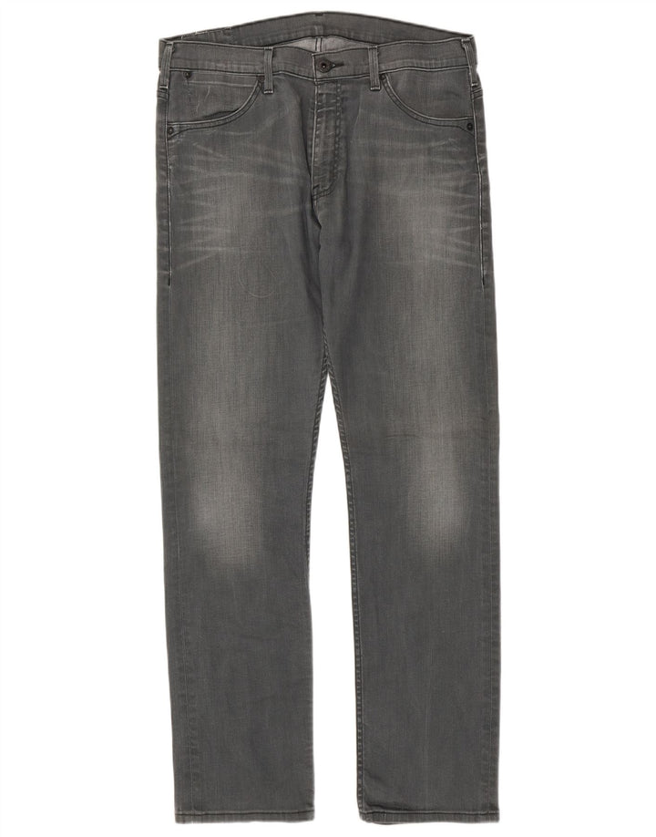 Levi's Herren Straight Jeans W36 L34 Graue Baumwolle