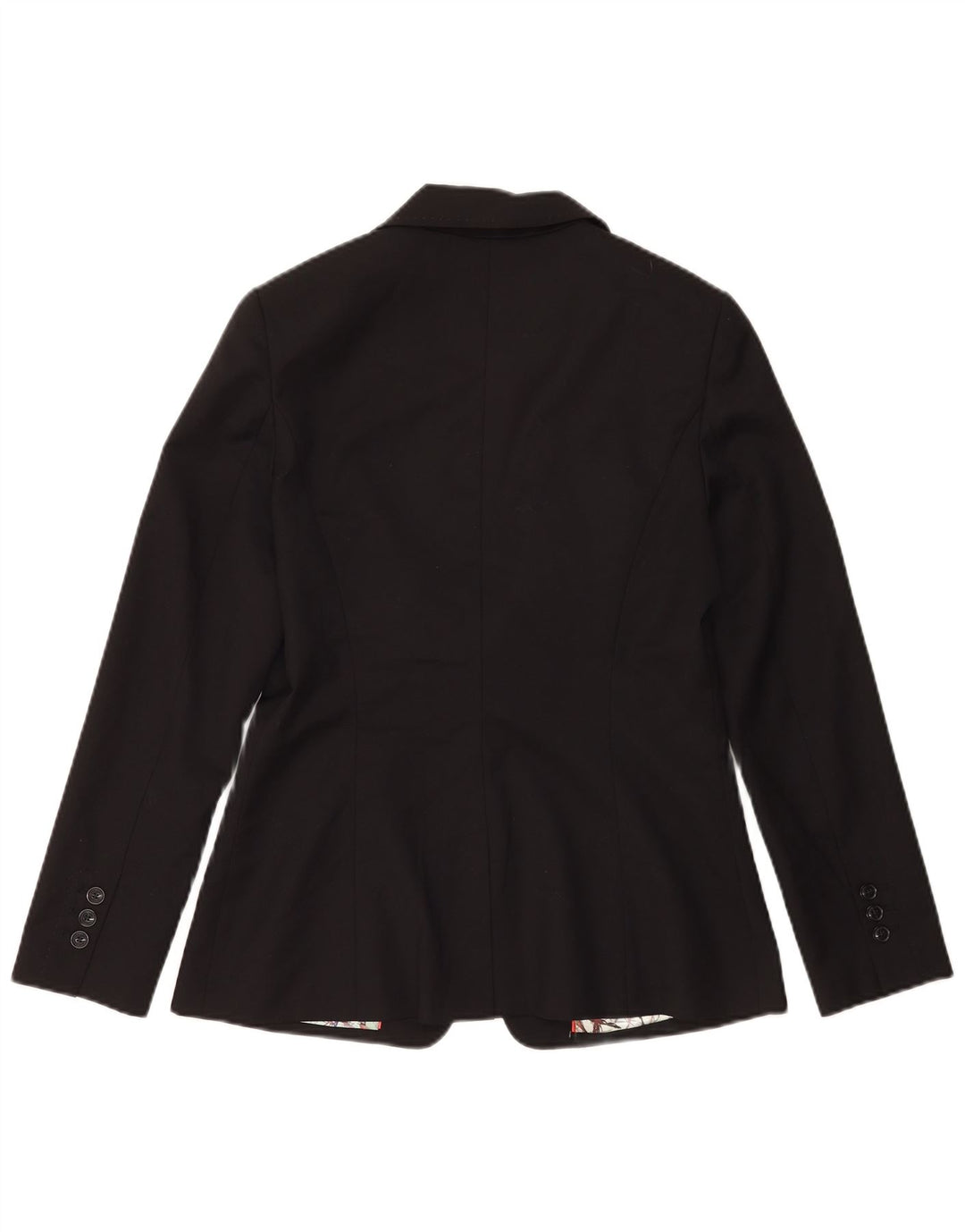 Ted Baker Damen-Blazer mit 1 Knopf, Größe 3, mittlere schwarze Wolle