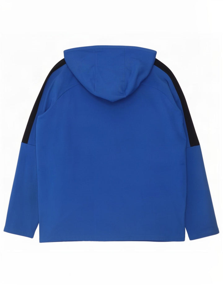 Nike Herren Dri Fit Graphic Kapuzenpullover, groß, blaues Farbblock-Polyester