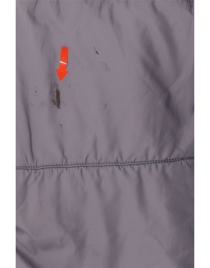 NIKE Womens Graphic Hooded Wattierte Jacke UK 18 XL Blau Polyester