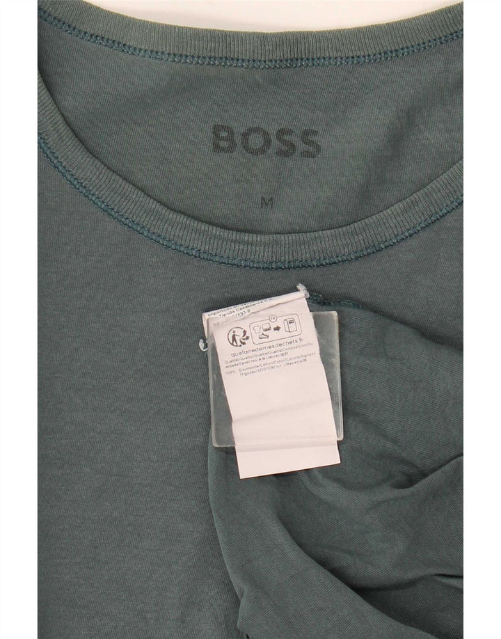 Hugo Boss Herren T-Shirt Top Mittelblaue Baumwolle