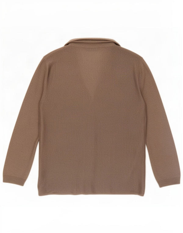 Massimo Dutti Womens Open Cardigan Sweater UK 12 Mittelgrau