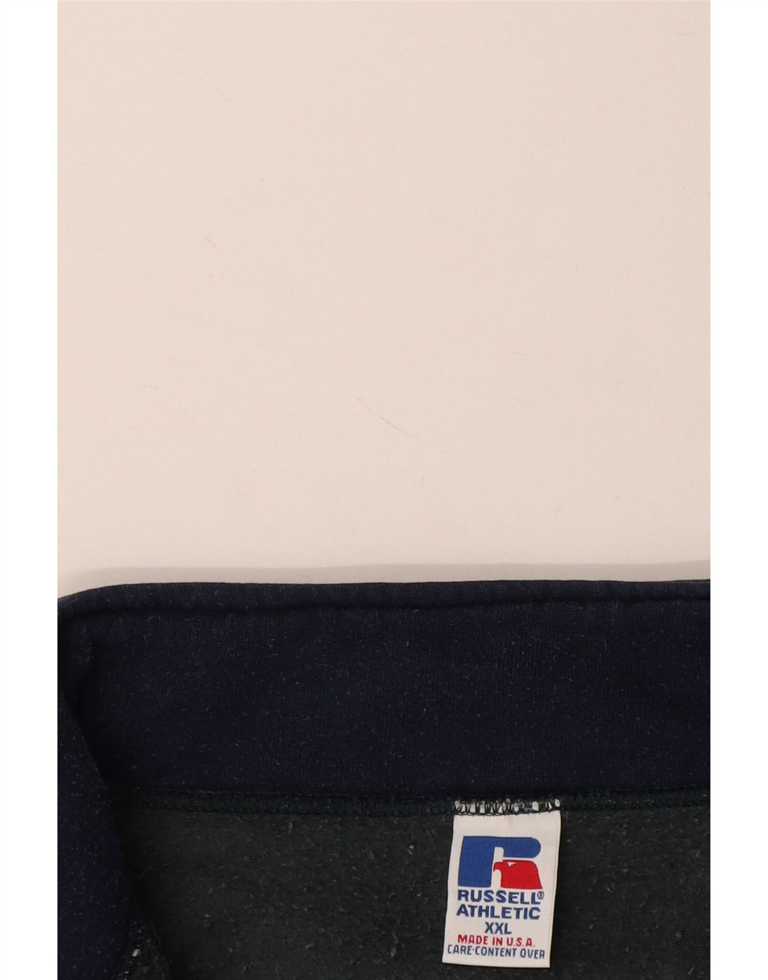 RUSSELL ATHLETIC Herren-Sweatshirt mit Reißverschluss am Hals, 2XL, blaue Baumwolle