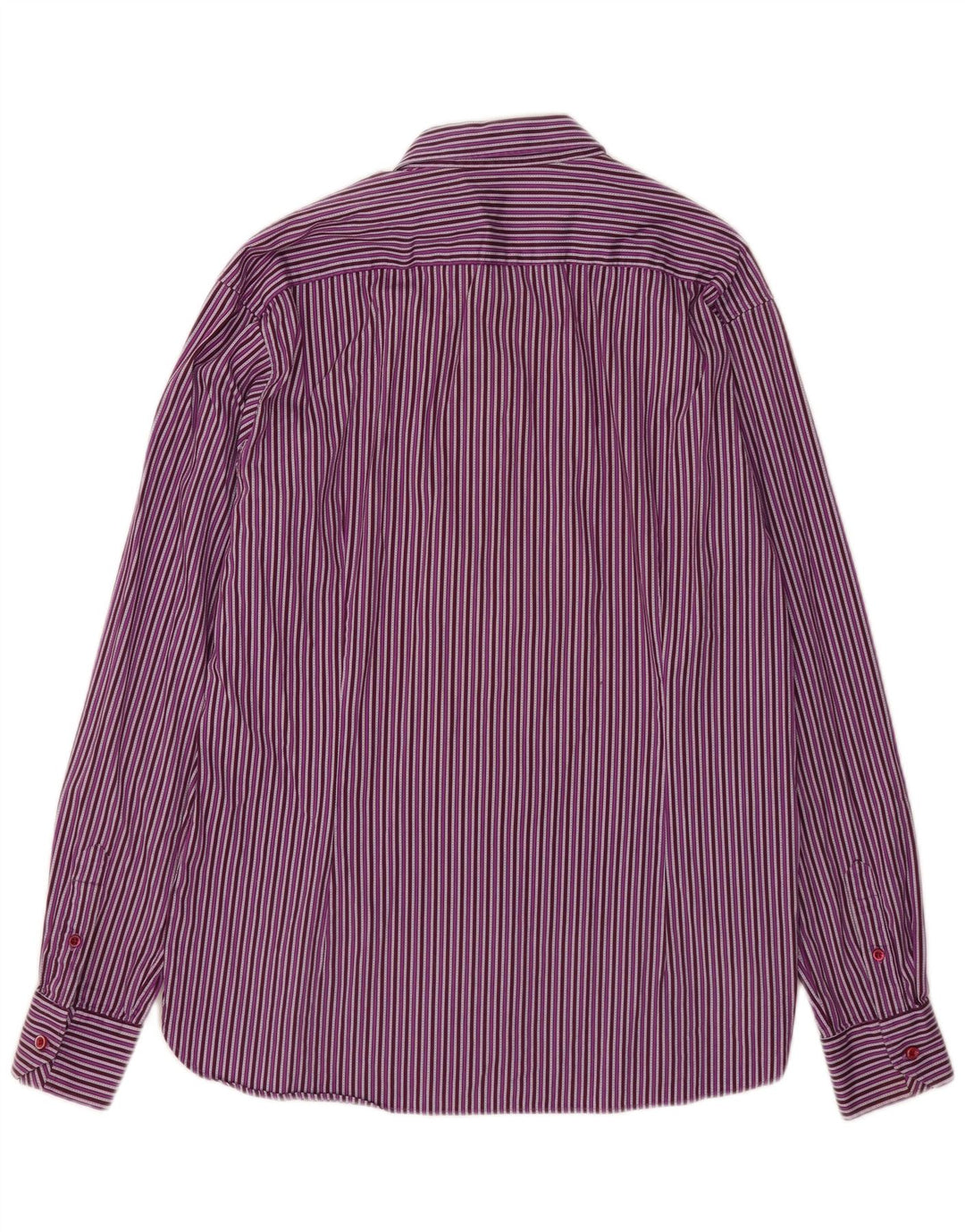 Ted Baker Herrenhemd Größe 5 XL Lila Nadelstreifen Baumwolle