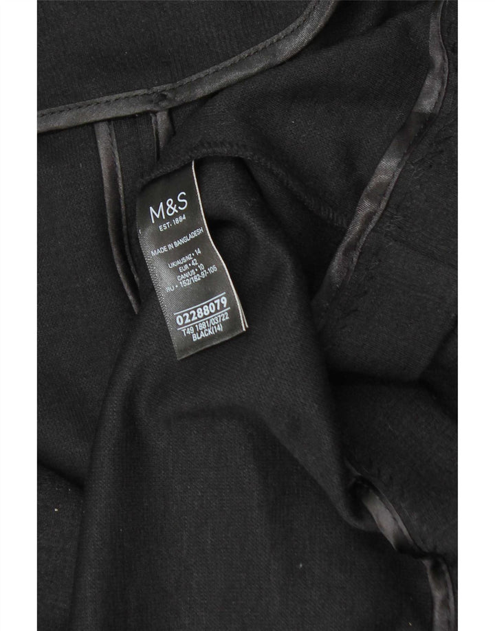 Marks & Spencer Damen Übergroßer Mantel UK 14 Large Marineblau Polyester