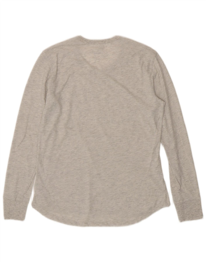 CHAMPION Womens Top Long Sleeve UK 10 Small Grey Flecked Polyester