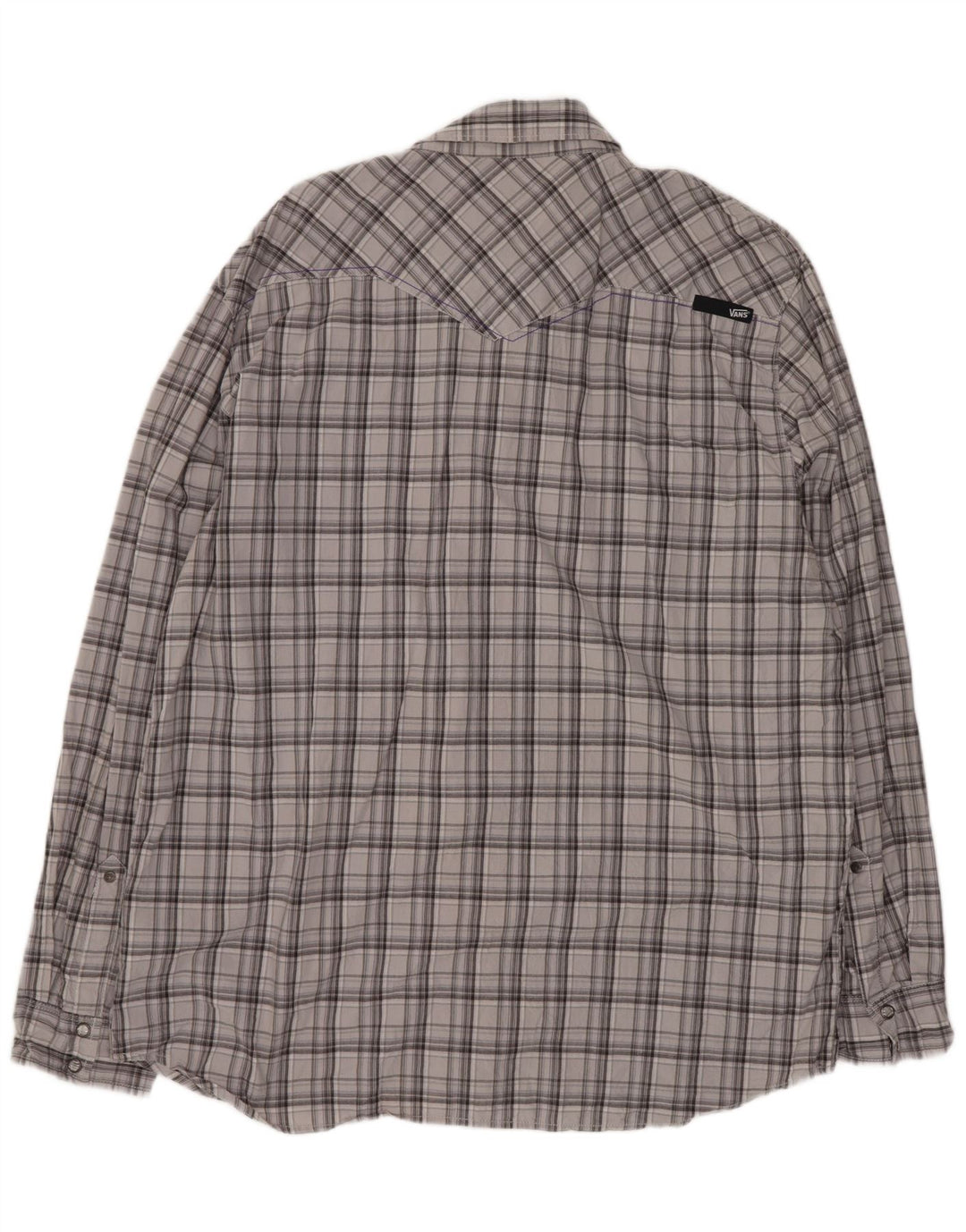 Vans Herrenhemd 2XL grau kariert Baumwolle