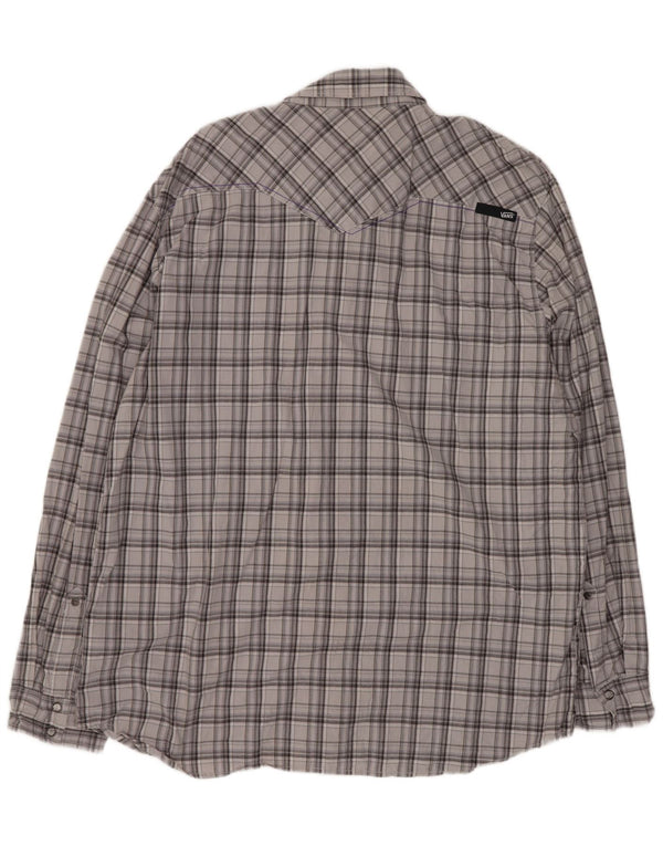 Vans Herrenhemd 2XL grau kariert Baumwolle