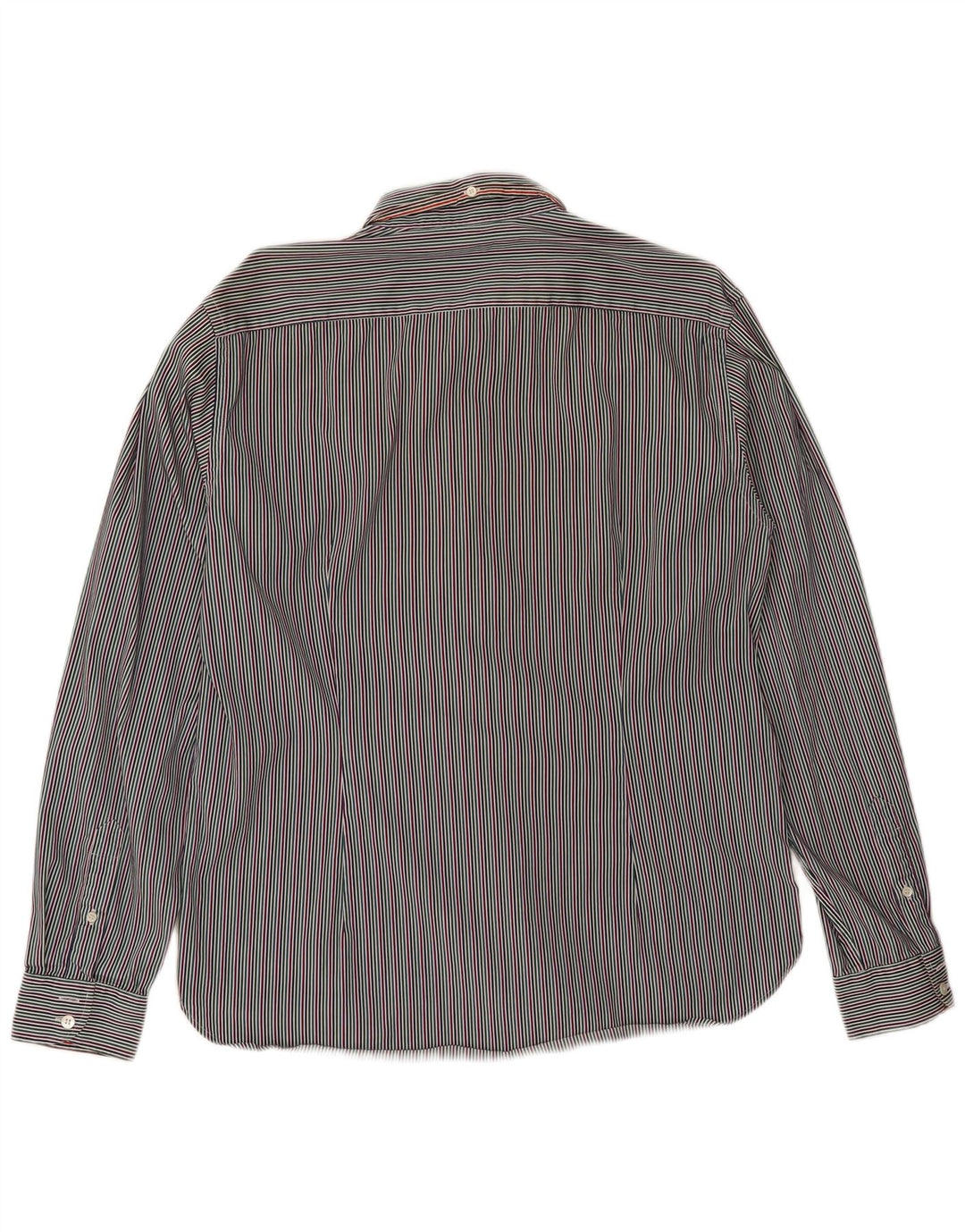 Ted Baker Herrenhemd Größe 6 2XL Mehrfarbige Nadelstreifen-Baumwolle