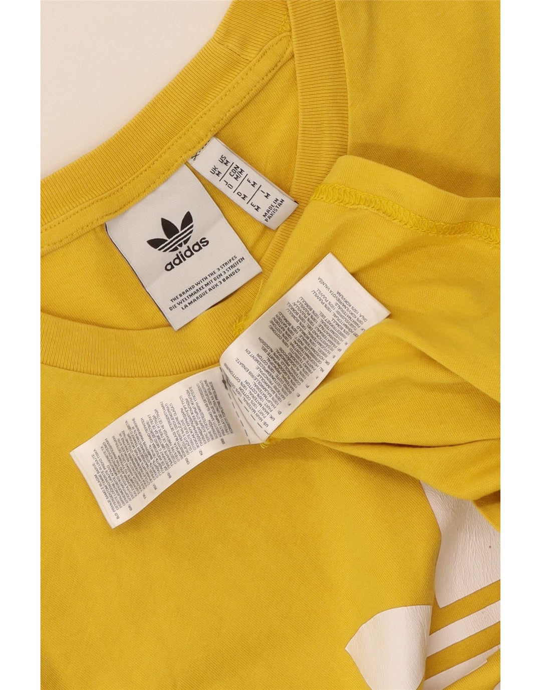 Adidas Herren Grafik T-Shirt Top mittelgelbe Baumwolle