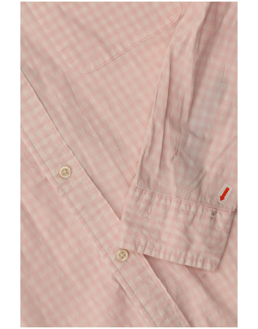 TOMMY HILFIGER Mens Classic Fit Shirt Large Pink Gingham Cotton