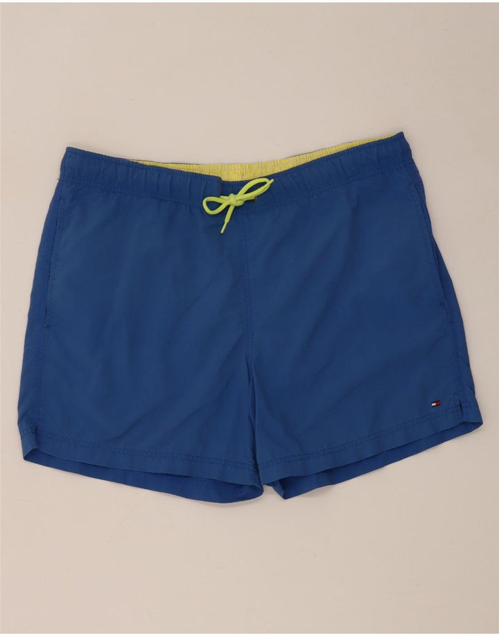 Tommy Hilfiger Herren-Badeshorts aus mittelblauem Nylon