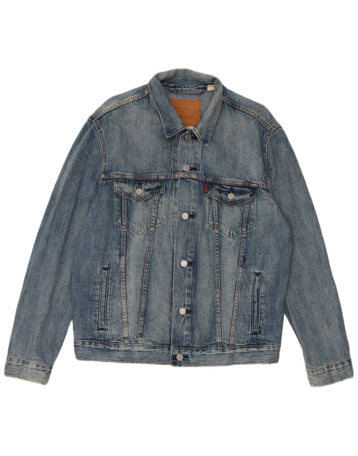 Levi's Herren Jeansjacke UK 40 Large Blau Baumwolle