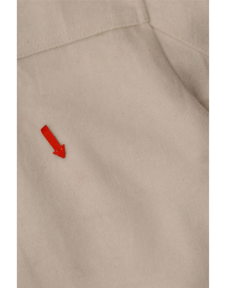 Zara Womens 4 Button Crop Blazer Jacke UK 10 Small Weiß Polyester