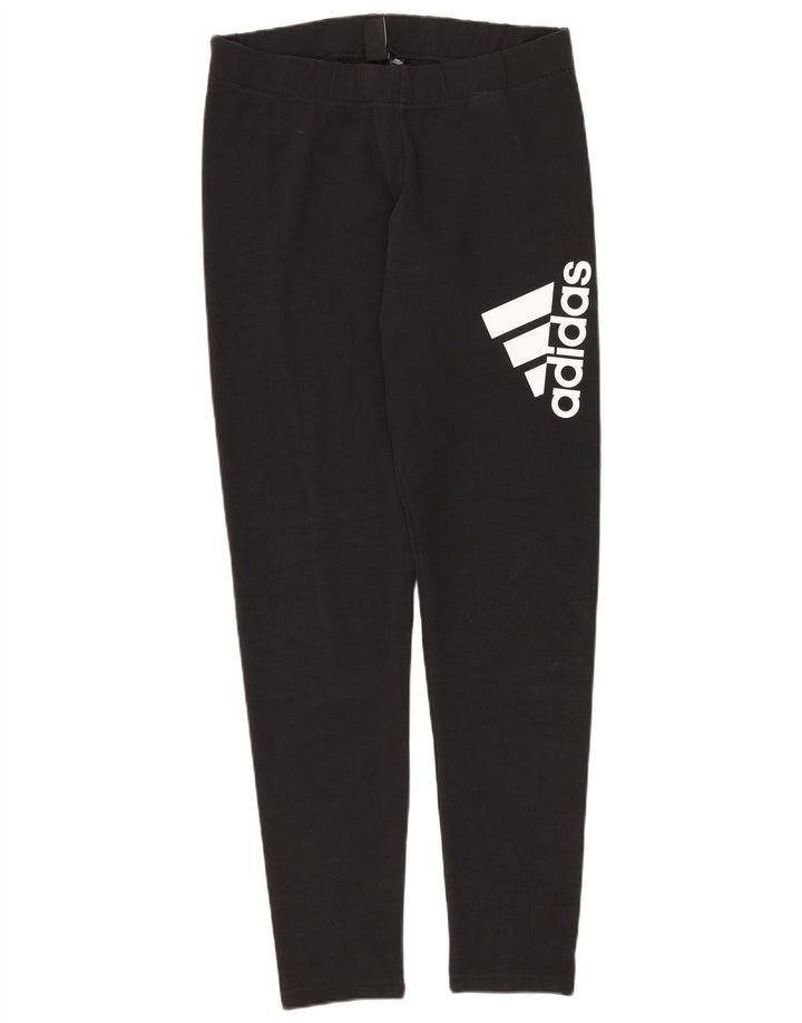 Adidas Damen Graphic Leggings UK 12/14 Mittelschwarze Baumwolle