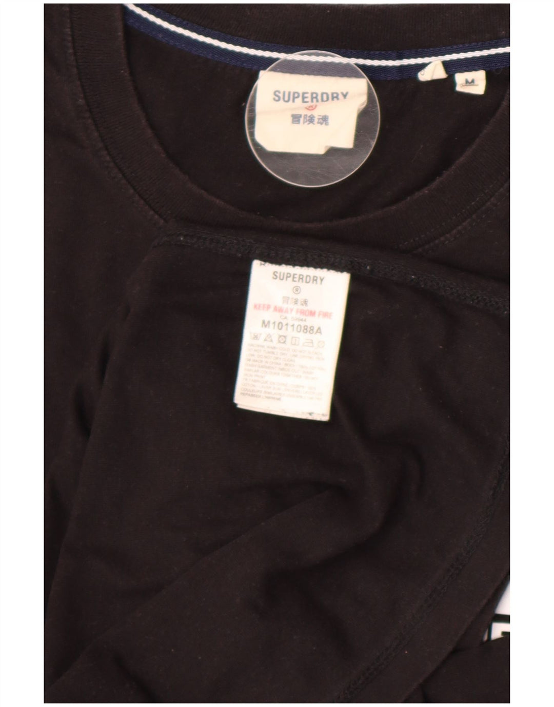 Superdry Herren Grafik-T-Shirt-Oberteil aus mittelschwarzer Baumwolle