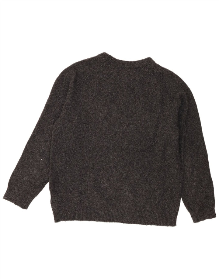 Zara Jungen-Pullover mit Rundhalsausschnitt, 13–14 Jahre, graues Polyester