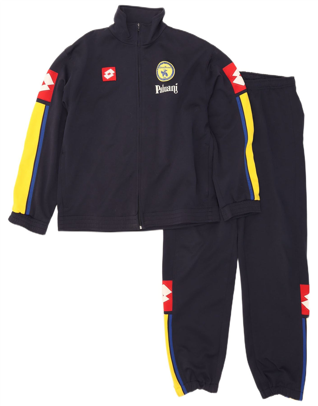 Lotto Herren-Trainingsanzug mit Grafik, groß, Marineblau, Farbblock-Polyester