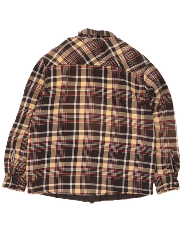 Toptex Herren Lumberjack Flanellhemd 2XL Beige Karo Baumwolle